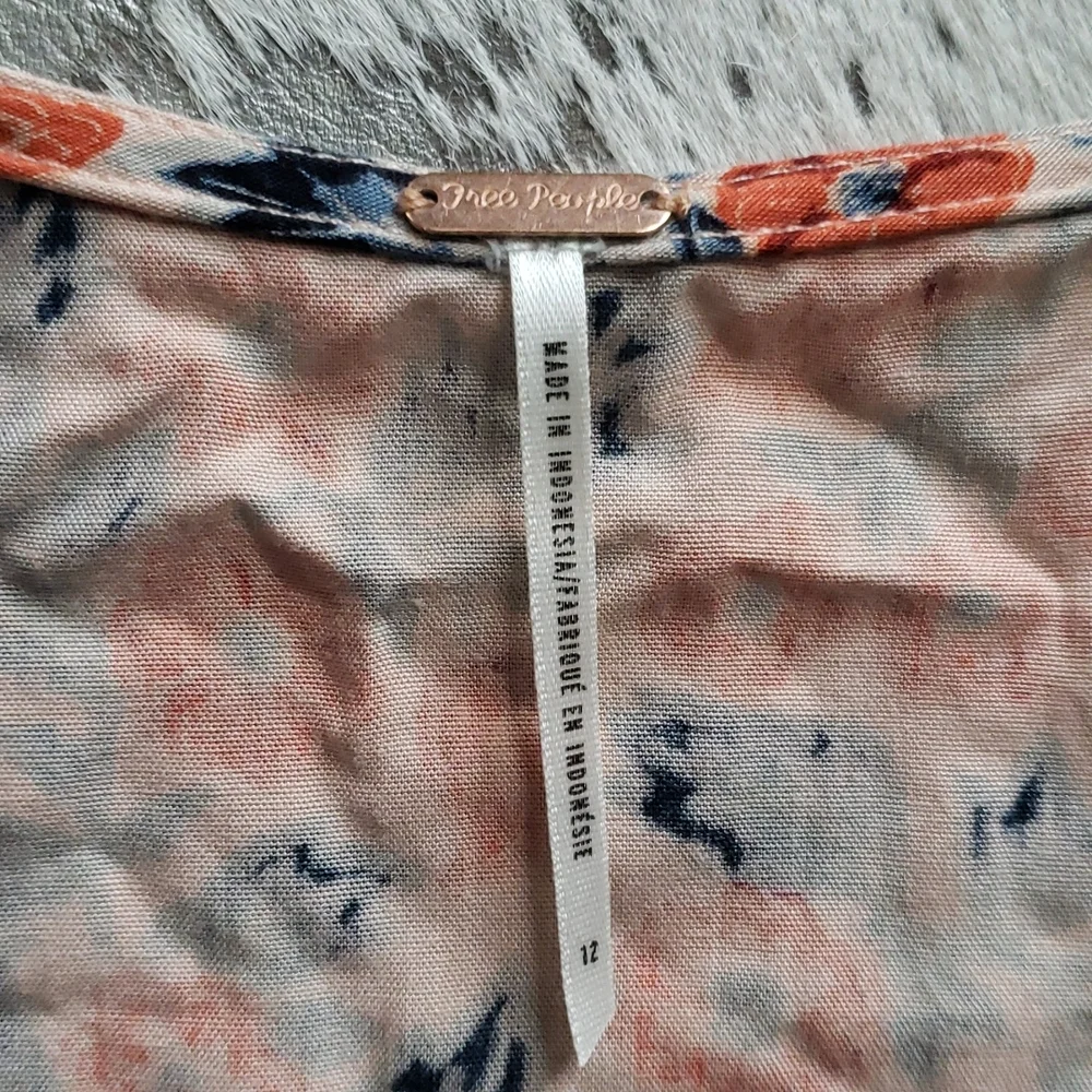 Free People Surf Date Floral Tie Romper Sz12 - Picture 5 of 9